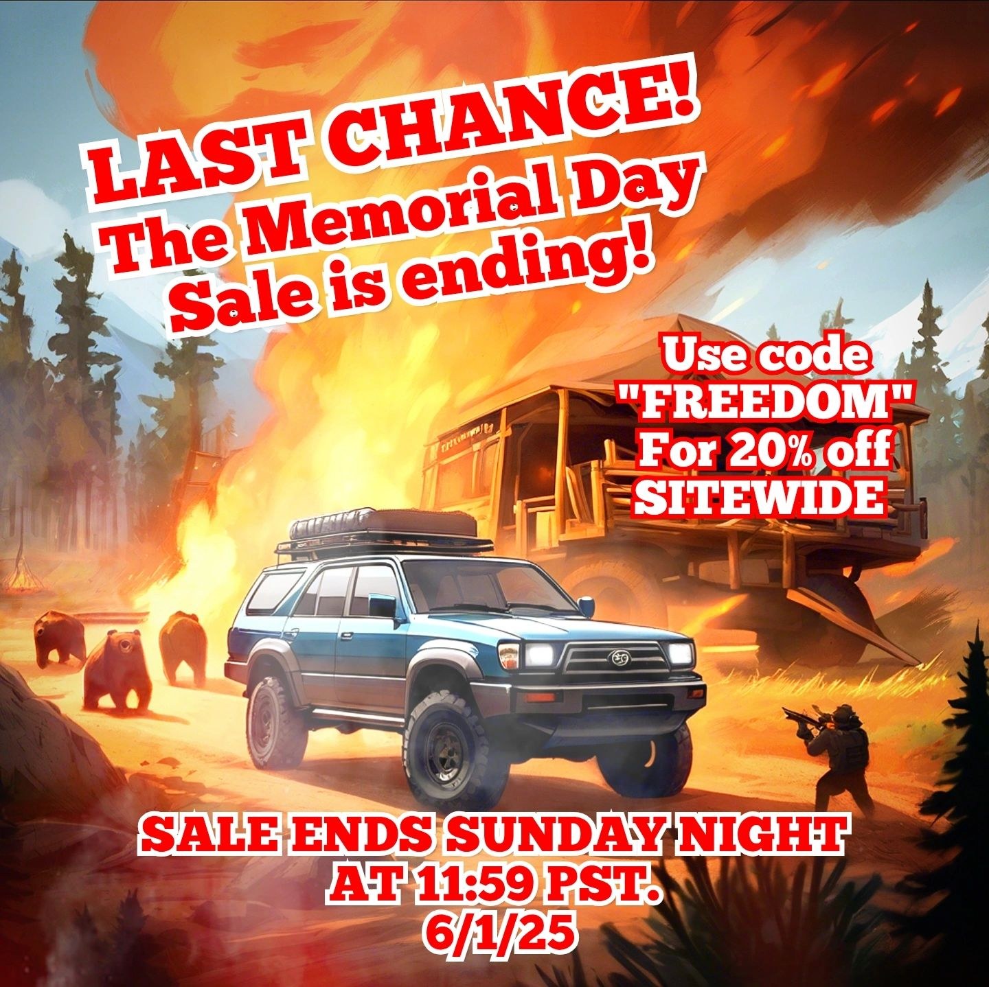 Last Chance! 20% Off Sitewide Sale at Standard American Outdoors