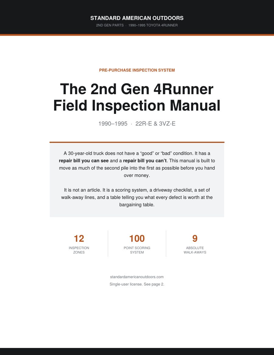 Cover of the 2nd Gen 4Runner Field Inspection Manual