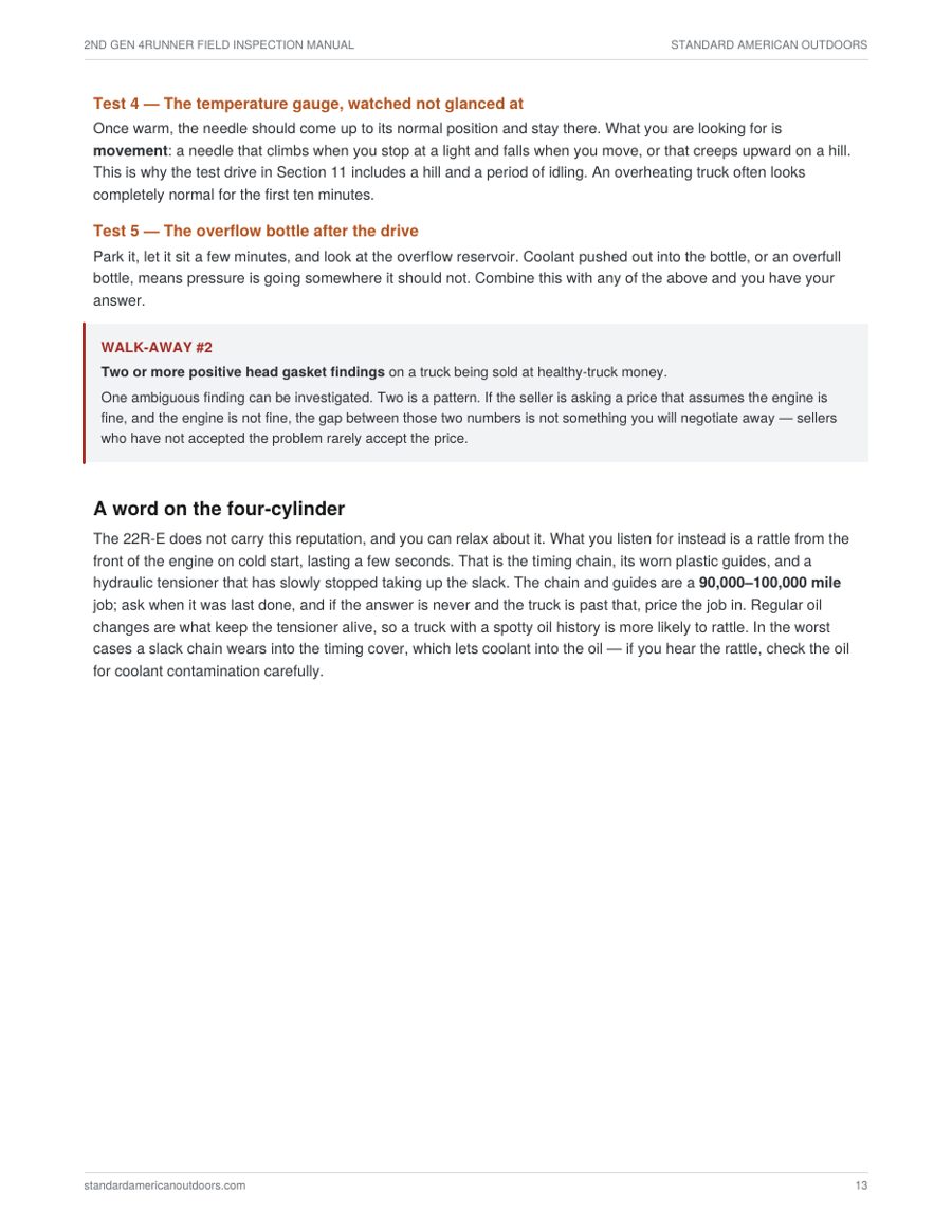 Head gasket test page