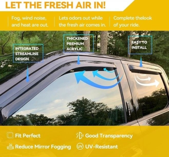 Rain Visors/Guards for 1990-1995 Toyota 4runner! photo 3